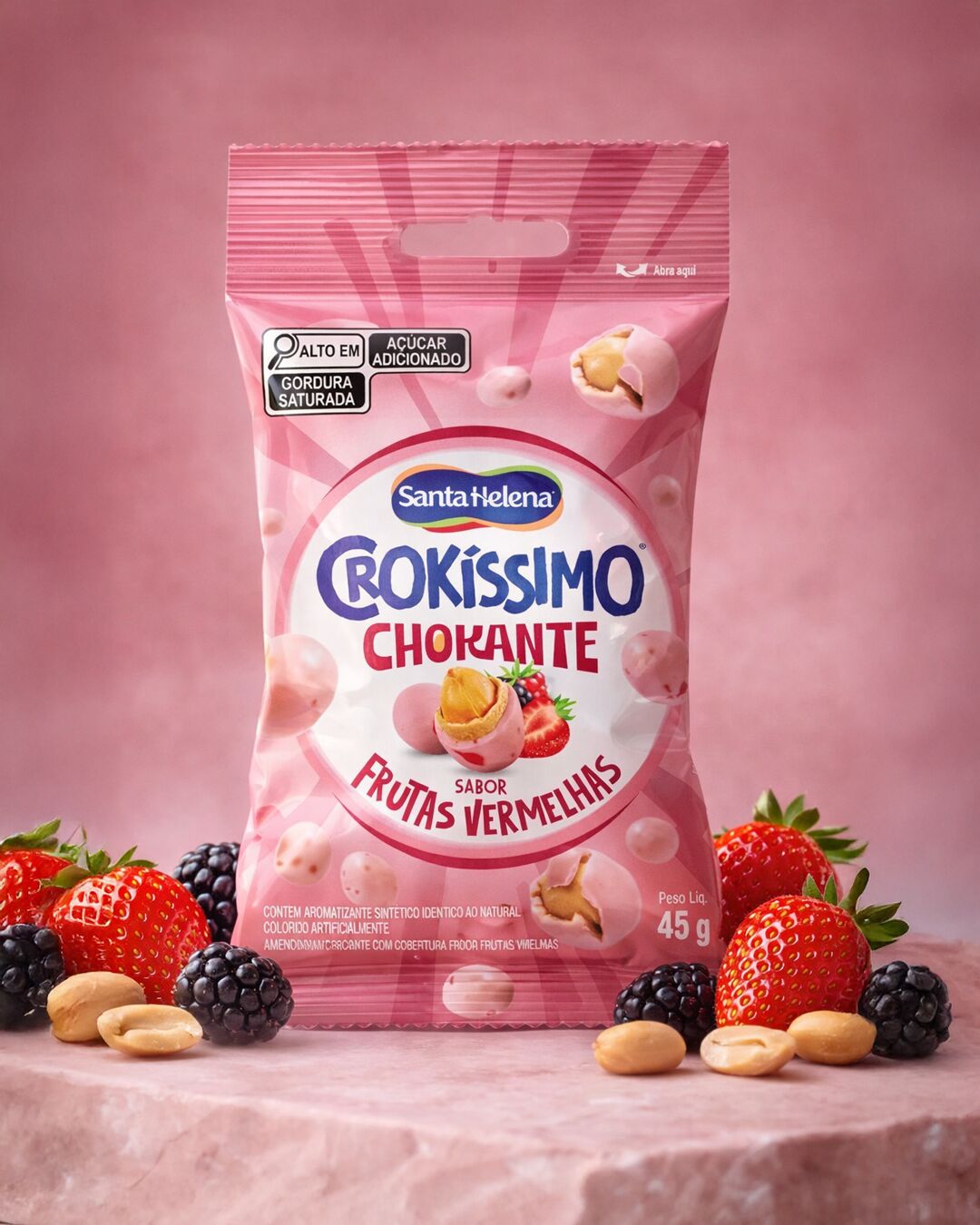 Crokissimo Chokante Frutas Vermelhas — embalagem